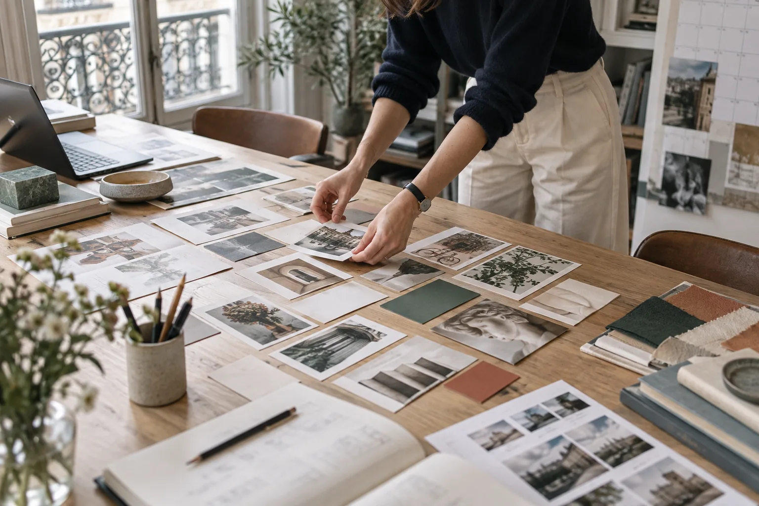 Sélection de photographies, notes et cartes éditoriales pour organiser les contenus d’un site